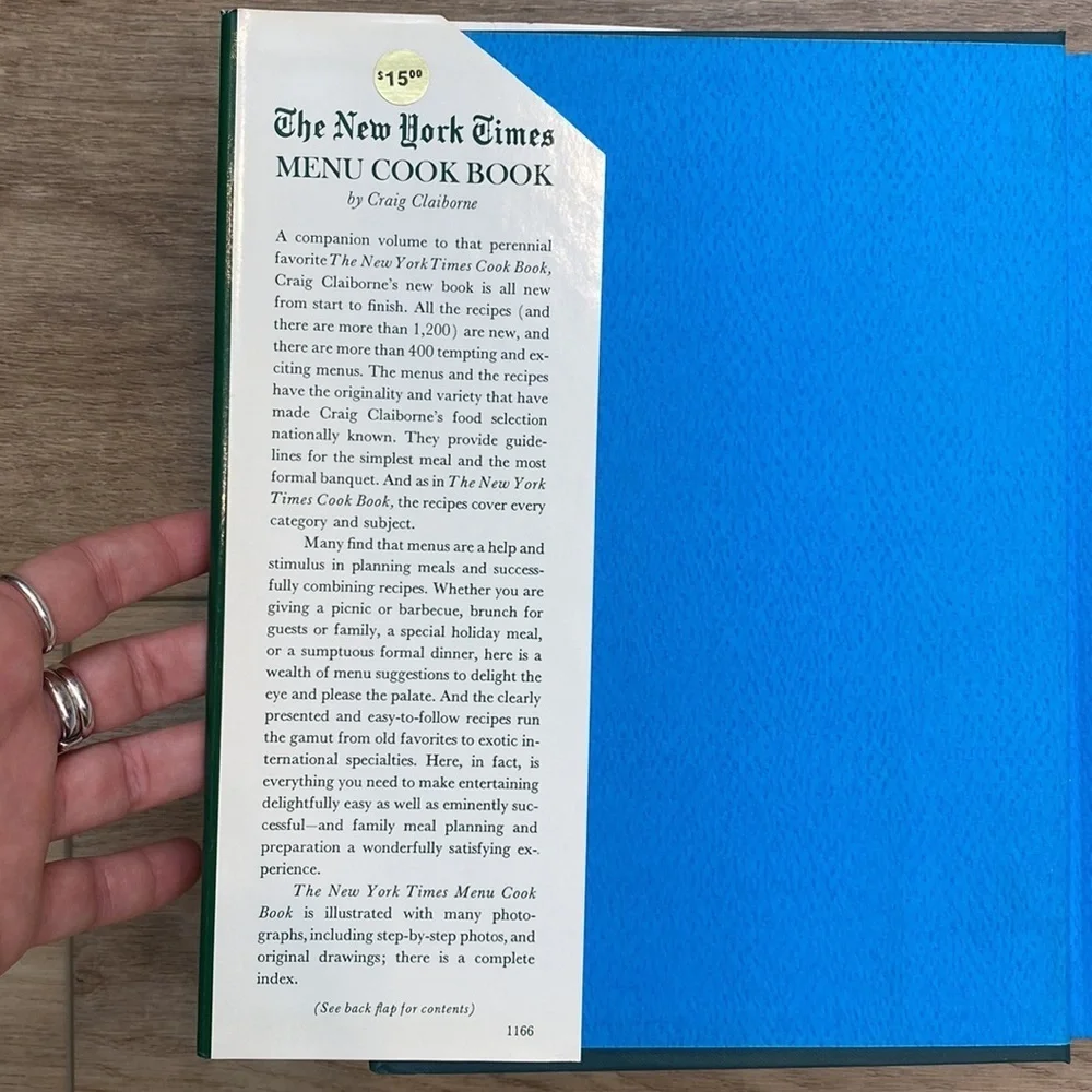 Vintage 66’ The‎ New York Times Menu Cookbook